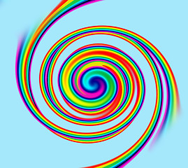 Image showing Spiral rainbow