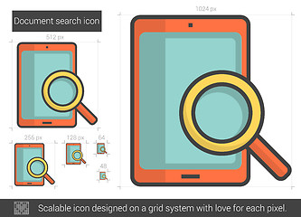 Image showing Document search line icon.