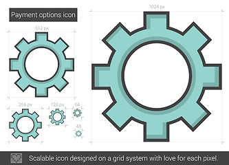 Image showing Payment options line icon.