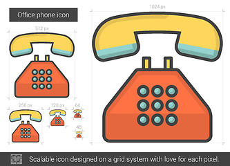 Image showing Office phone line icon.