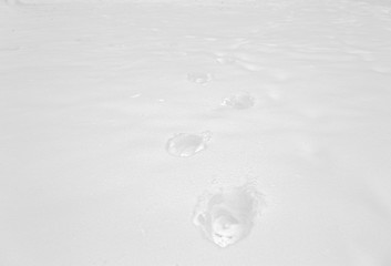 Image showing footprints on snow surface
