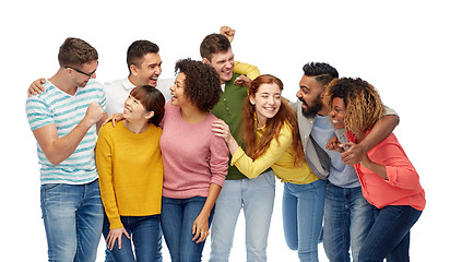 Image showing international group of happy smiling people