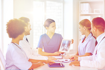 Image showing group of happy doctors meeting at hospital office