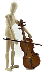 Image showing Mannequin and violin