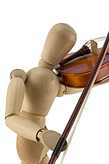 Image showing Mannequin and violin