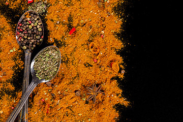 Image showing Herbs and spices selection - cooking, healthy eating