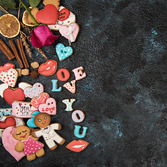 Image showing Gingerbreads for Valentines Day