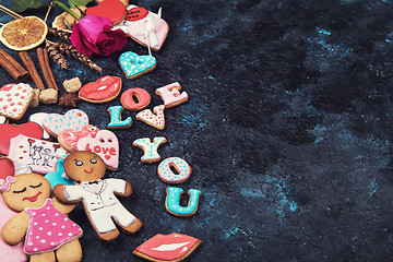 Image showing Gingerbreads for Valentines Day