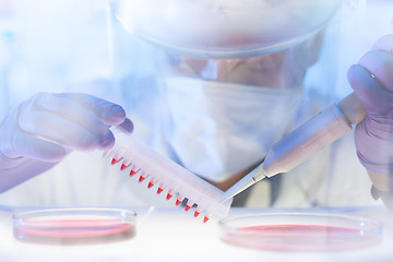 Image showing Working in the laboratory with a high degree of protection