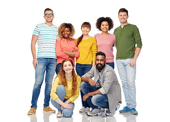 Image showing international group of happy smiling people