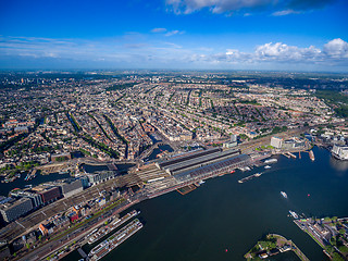 Image showing City aerial view over Amsterdam