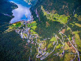 Image showing Geiranger fjord, Norway.