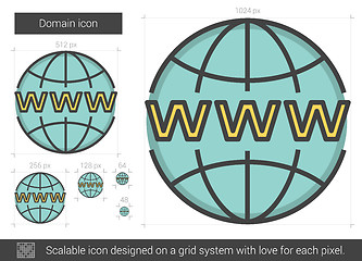 Image showing Domain line icon.