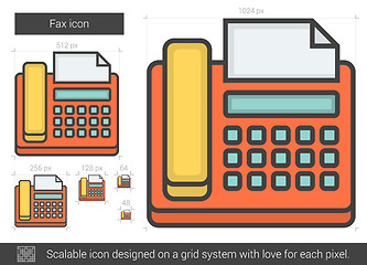 Image showing Fax line icon.