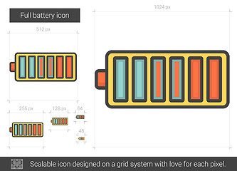 Image showing Full battery line icon.