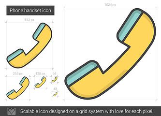 Image showing Phone handset line icon.