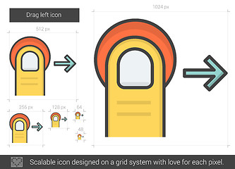 Image showing Drag right line icon.