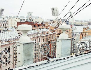 Image showing roof top city scape St.Petersburg Russia