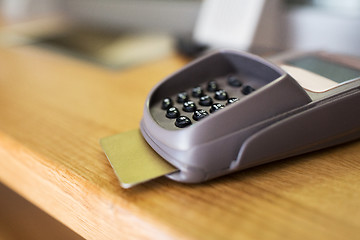 Image showing close up of bank card reader or atm terminal