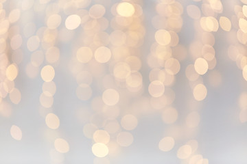 Image showing christmas decoration or garland lights bokeh