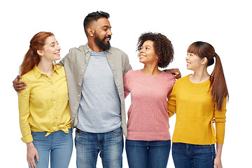 Image showing international group of happy smiling people