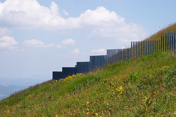 Image showing Communication installations on summit of Monte Lesima, Valtrebbia, Italy