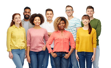 Image showing international group of happy smiling people