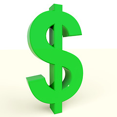 Image showing Dollar Symbol Showing Money Or Investment In The Usa