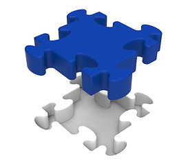 Image showing Jigsaw Piece Shows Simple Isolated Challenge