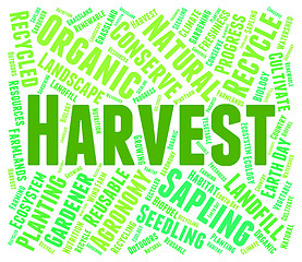 Image showing Harvest Word Means Produce Grain And Harvests