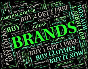 Image showing Brands Word Means Branded Trademarks And Text