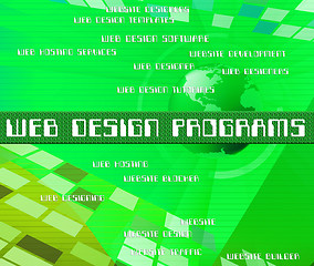 Image showing Web Design Programs Shows Software Development And Designers