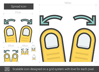 Image showing Spread line icon.