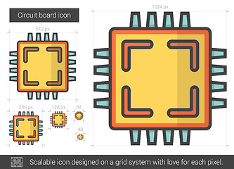 Image showing Circuit board line icon.