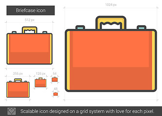 Image showing Briefcase line icon.