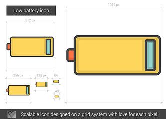 Image showing Low battery line icon.