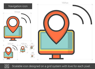 Image showing Navigation line icon.