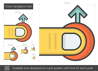 Image showing Force navigation line icon.