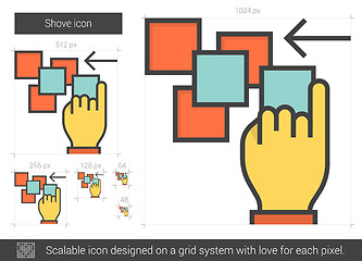 Image showing Shove line icon.