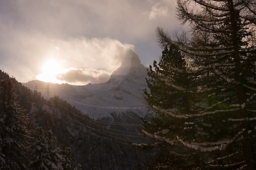 Image showing mountain matterhorn zermatt switzerland