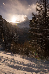 Image showing mountain matterhorn zermatt switzerland