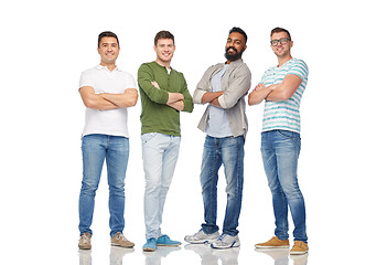 Image showing international group of happy smiling men