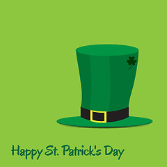 Image showing Leprechaun hat on green background