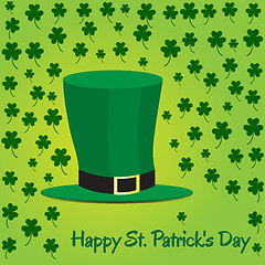 Image showing Leprechaun hat on green background