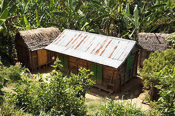 Image showing African malagasy huts in Andasibe region