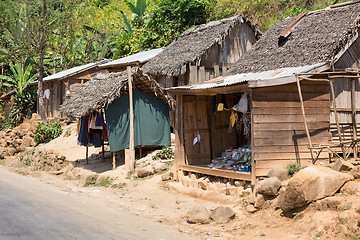 Image showing African malagasy huts in Andasibe region