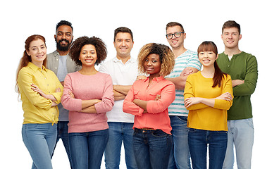 Image showing international group of happy smiling people