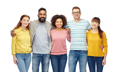 Image showing international group of happy smiling people