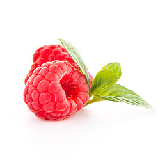 Image showing Raspberry fruit isolated