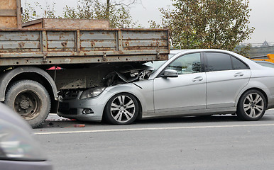 Image showing auto accident due to speeding